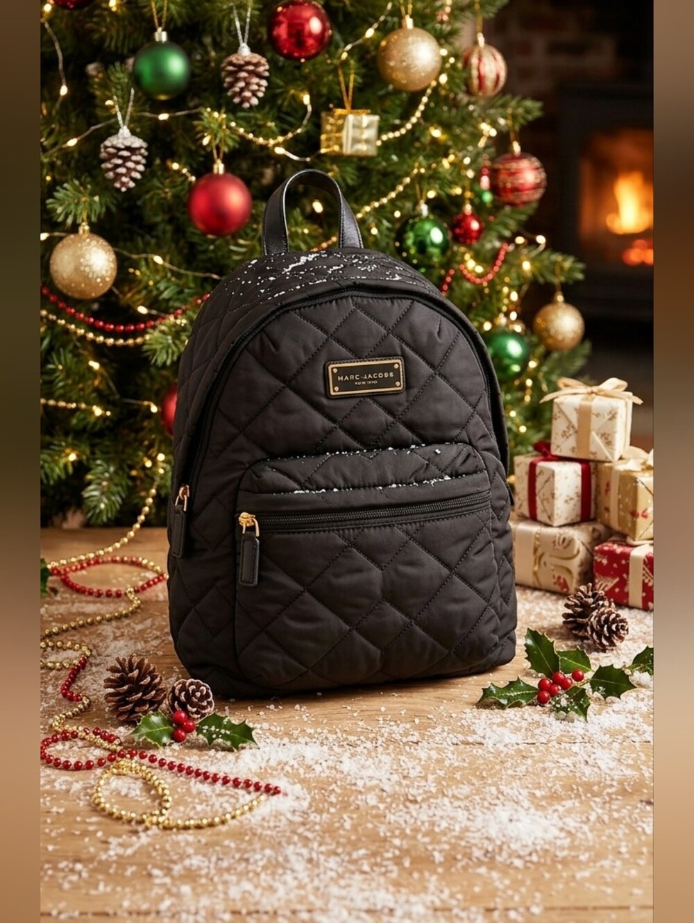 Marc Jacobs Black Quilted Backpack